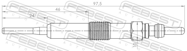 Bougie de préchauffage FEBEST 24642-001