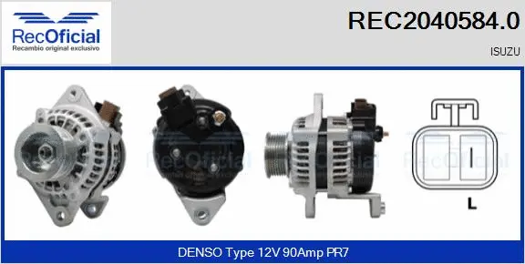 Alternateur RECOFICIAL REC2040584.0