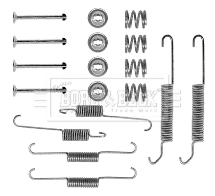 Kit d'accessoires, mâchoire de frein BORG & BECK BBK6087