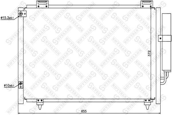 Condenseur, climatisation STELLOX 10-45153-SX