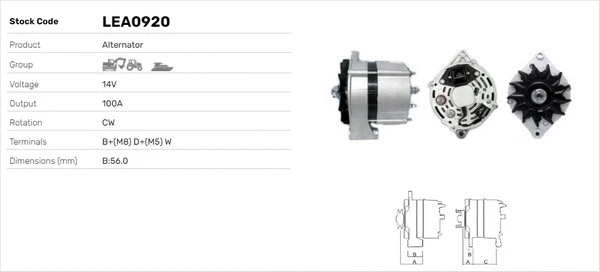 Alternateur LUSA LEA0920