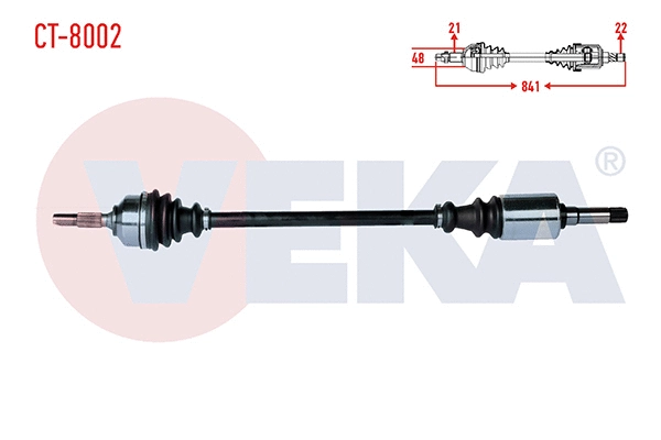 Arbre de transmission VEKA CT-8002