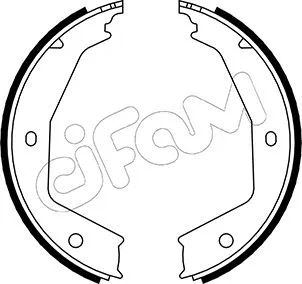 Jeu de mâchoires de frein, frein de stationnement CIFAM 153-331