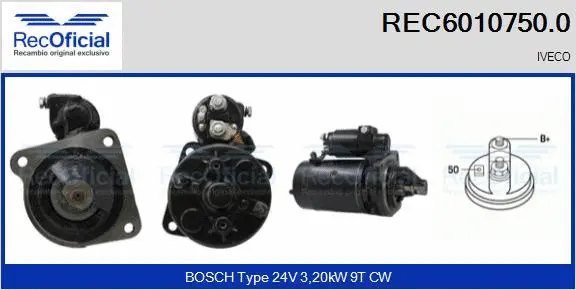Démarreur RECOFICIAL REC6010750.0