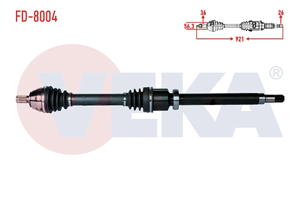 Arbre de transmission VEKA FD-8004