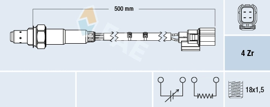 Sonde lambda FAE 77659