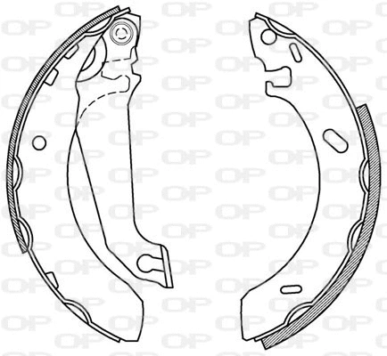 Jeu de mâchoires de frein OPEN PARTS BSA2133.00