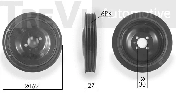 Poulie, vilebrequin TREVI AUTOMOTIVE PC1144