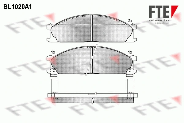 Kit de plaquettes de frein, frein à disque FTE 9010008