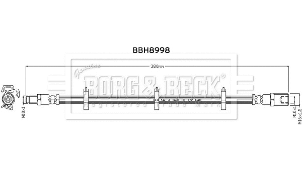 Flexible de frein BORG & BECK BBH8998