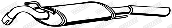 Silencieux arrière WALKER 70637