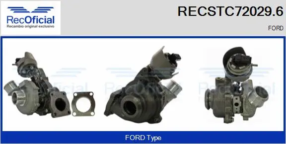 Turbocompresseur, suralimentation RECOFICIAL RECSTC72029.6