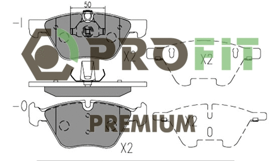 Kit de plaquettes de frein, frein à disque PROFIT 5005-1773