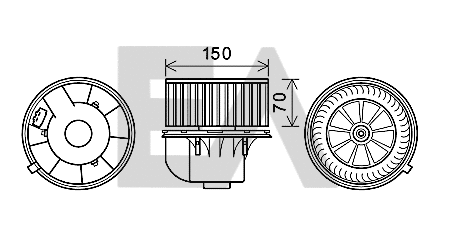 Moteur électrique, pulseur d'air habitacle EACLIMA 42A77011