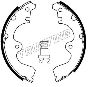 Jeu de mâchoires de frein TRUSTING 115.293