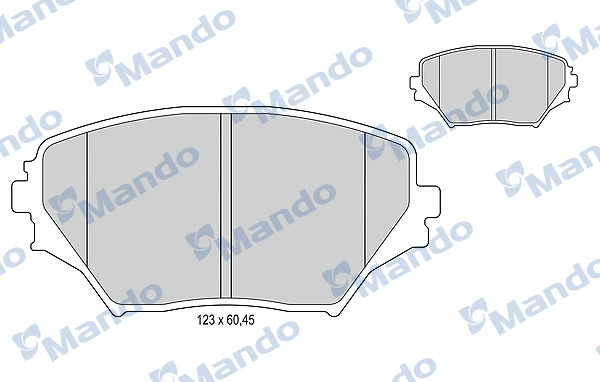 Kit de plaquettes de frein, frein à disque MANDO MBF015863