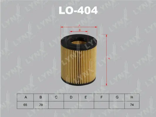 Filtre à huile LYNXAUTO LO-404