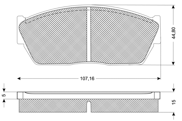 Kit de plaquettes de frein, frein à disque PROCODIS FRANCE PF1135