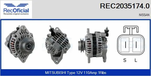 Alternateur RECOFICIAL REC2035174.0