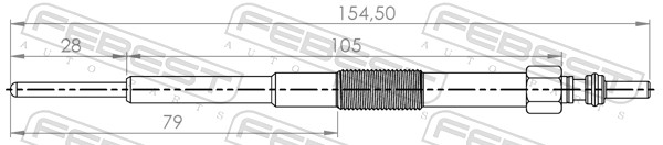 Bougie de préchauffage FEBEST 08642-001