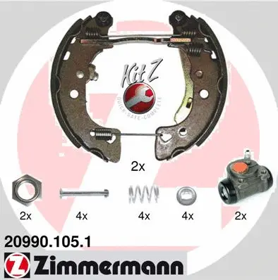 Jeu de mâchoires de frein ZIMMERMANN 20990.105.1