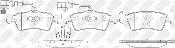 Kit de plaquettes de frein, frein à disque NiBK PN0611W