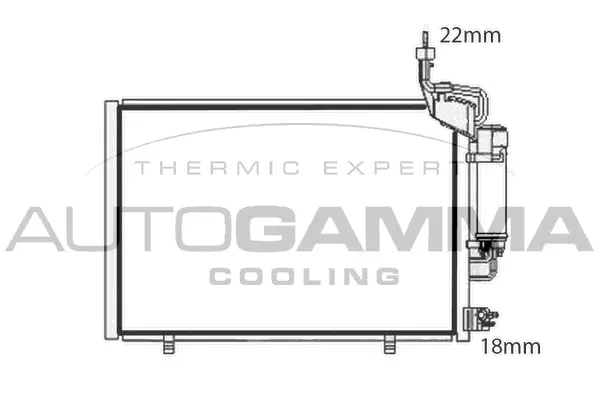 Condenseur, climatisation AUTOGAMMA 107773
