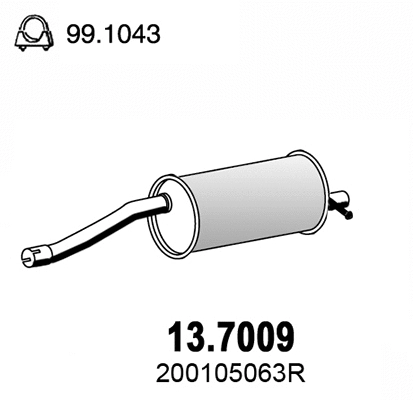 Silencieux arrière ASSO 13.7009