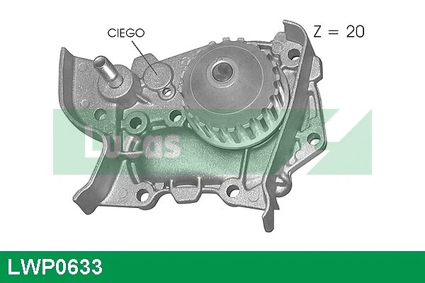 Pompe à eau, refroidissement du moteur LUCAS LWP0633