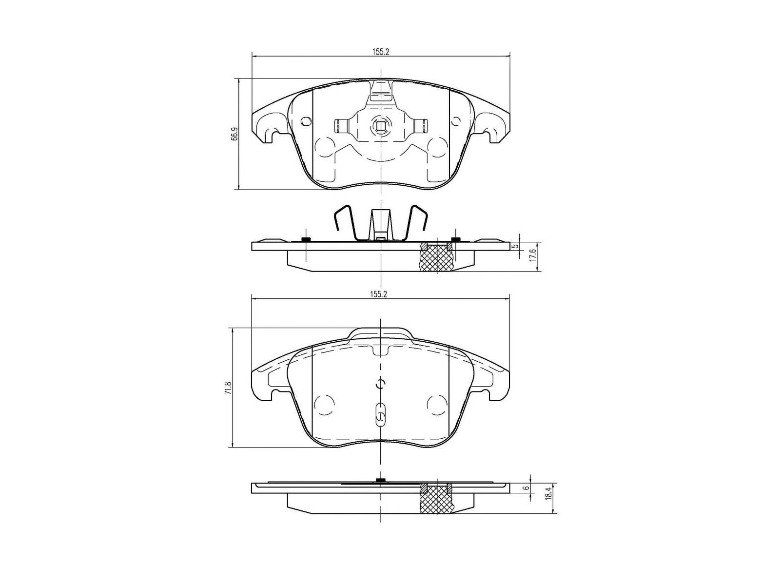 Kit de plaquettes de frein, frein à disque A.Z. Meisterteile AZMT-44-022-1266