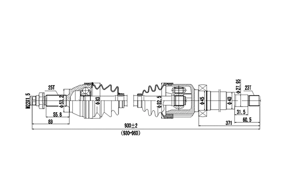 Arbre de transmission DYNAMATRIX DDS218046
