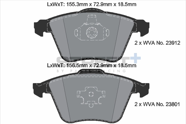 Kit de plaquettes de frein, frein à disque PAGID Racing T8180SP2001