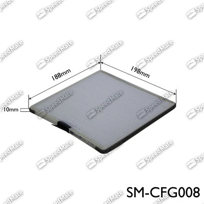 Filtre, air de l'habitacle SpeedMate SM-CFG008