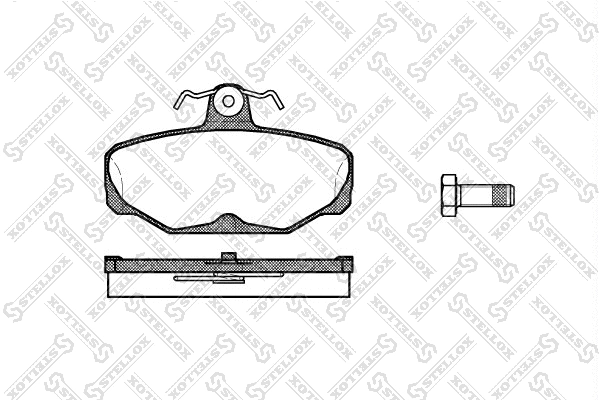 Kit de plaquettes de frein, frein à disque STELLOX 216 000-SX