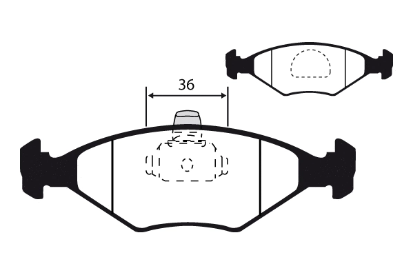 Kit de plaquettes de frein, frein à disque Technika 01443
