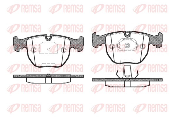 Kit de plaquettes de frein, frein à disque REMSA 0596.00