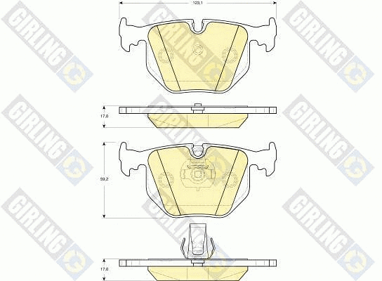 Kit de plaquettes de frein, frein à disque GIRLING 6115272