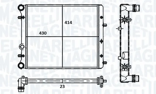 Radiateur, refroidissement du moteur MAGNETI MARELLI - BR RMM1075HVW