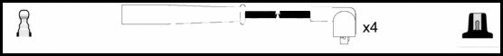 Kit de câbles d'allumage LEMARK HOES662