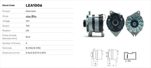 Alternateur LUSA LEA1006