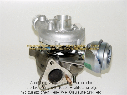 Turbocompresseur, suralimentation SCHLÜTTER TURBOLADER 166-00100MAX