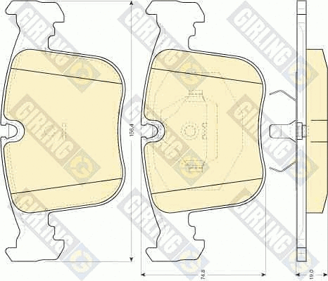 Kit de plaquettes de frein, frein à disque GIRLING 6111182