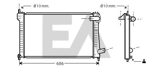 Radiateur, refroidissement du moteur EACLIMA 31R10097