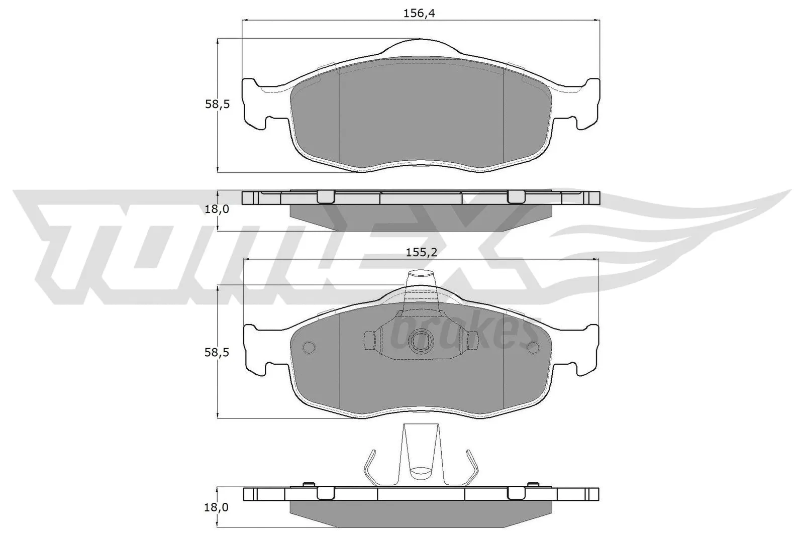 Kit de plaquettes de frein, frein à disque TOMEX Brakes TX 11-19