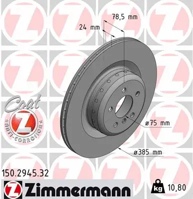 Disque de frein ZIMMERMANN 150.2945.32