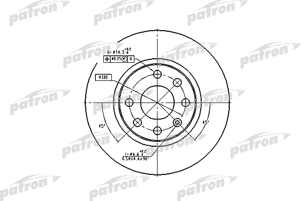 Disque de frein PATRON PBD1624
