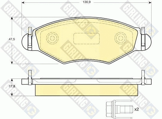 Kit de freins, frein à disques GIRLING 6410884