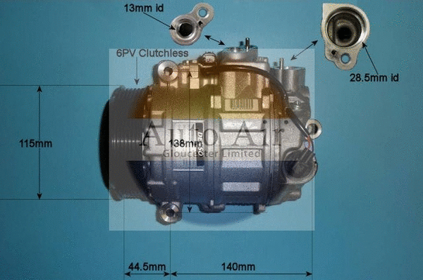 Compresseur, climatisation AUTO AIR GLOUCESTER 14-0121