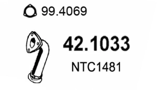 Tuyau d'échappement ASSO 42.1033