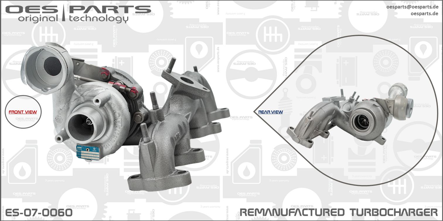 Turbocompresseur, suralimentation OES PARTS ES-07-0060